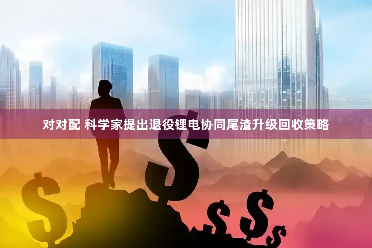 对对配 科学家提出退役锂电协同尾渣升级回收策略